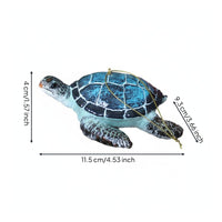 Aquatic Aquarium Ornament Lifelike Turtle Durable Resin for Fish Tanks