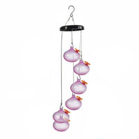 Wind Chime Bird Feeder Dispenser Easy to Hang Garden Decor Colorful