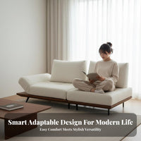 transformable Chaise Couch Modern Minimalist & aesthetic Living Room Furniture configurable Design Sectional Sofa for Families, Homeowners, Lounge Area, Bedroom