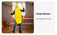 Banana Costume Unisex Adult Banana Costume Lightweight for Adults, Halloween, Stage Performances, Festivals