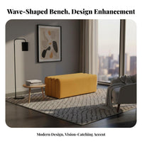 Playful Appearance bread slice piece Bench Creative Design Padded End-of-Bed Seat Multifunctional Long Stool Multi-Purpose for Homeowners, Home Decorators, Entryway, Cloakroom, Hallway, Living Room