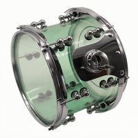 10x8inch Snare Drum with Throw-off Clear Acrylic Snare Drum Resonant Instrument for Drummers, Rehearsals, Practice Rooms
