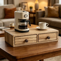 Coffee Machine Stand with Drawers Low Profile Drawer Sturdy Storage Box for Homeowners, Office Breakroom