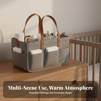 Textile Diaper Organizer Large Capacity Diaper Organizer Textile Baby Storage Basket Multi-Functional Changing Table