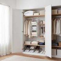 Foldable Hanging Shelf Space Saving Hanging Closet Organizer Easy Access Multi-Layer Wardrobe Rack for Bedroom, Dorm Room
