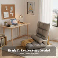 Multifunctional Foldable Lazy Sofa Ergonomic Design Folding Lazy Sofa Removable Washable Cover Single Person Reclining Chair Sturdy Frame for Students, Young Adults, Gamers, Dorm Room, Bay Window, Bedroom, Small Areas