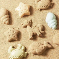 15 Pieces Beach Toy Set with Molds Molded Beach Toy Set with Pail Rounded Creative for Toddlers, Sandbox, Backyard