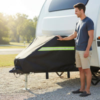 Towing Hitch Cover Reflective Strip Trailer Tow Bar Cover Dustproof Vehicle Accessory for Outdoor, Travel