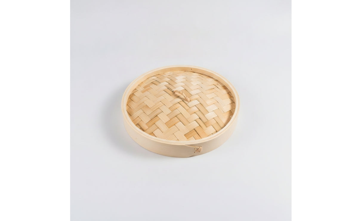 Bamboo Steamer Lid Reusable Bamboo Lid with Loop Handle Cookware Eco-Friendly Efficient for Home Cooks, Kitchen, Restaurant