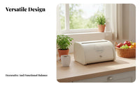 Modern Design Countertop Bread Keeper Multi-Purpose Large Capacity Bread Holder Dust-Proof for Kitchen Counter, Dorm Room, Entryway