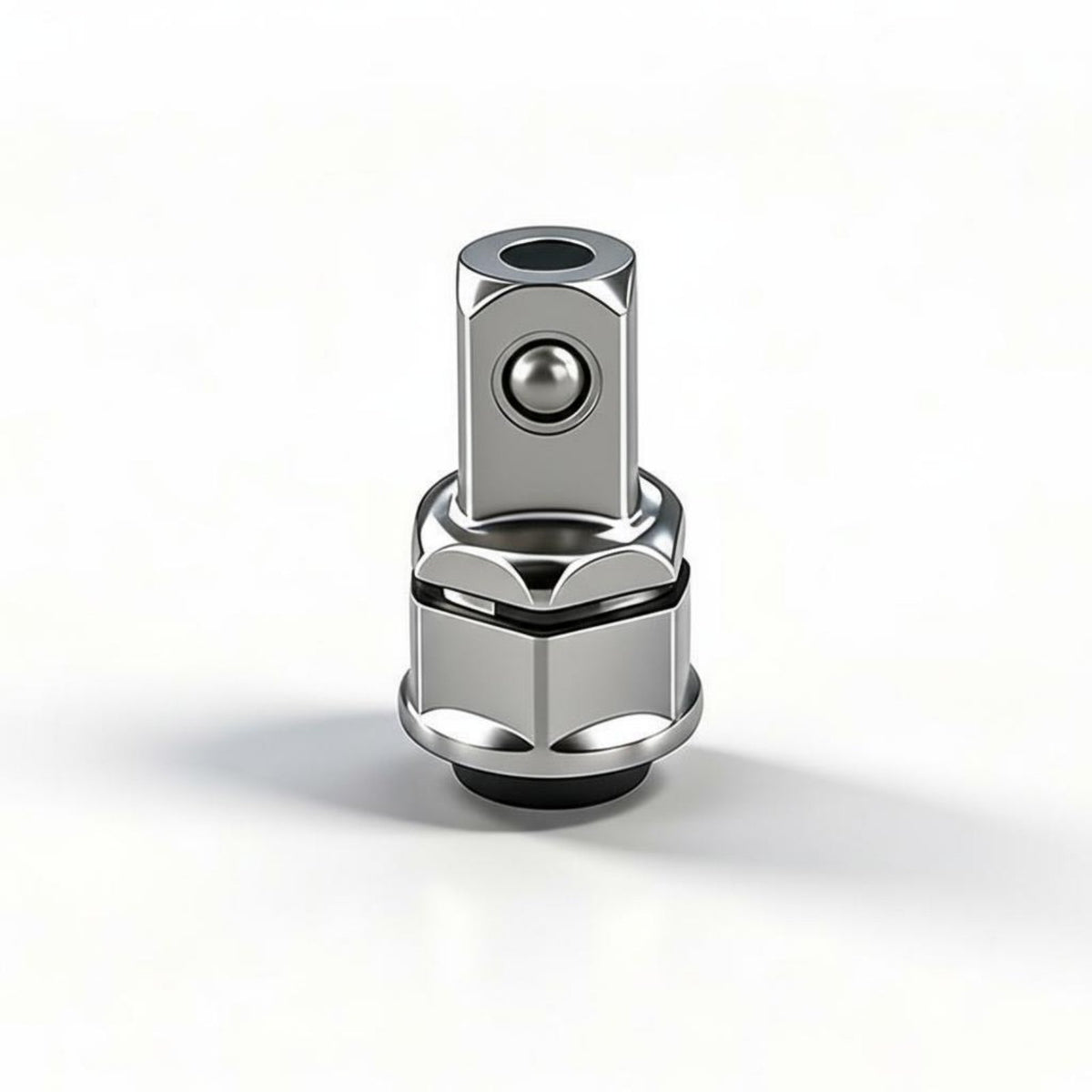 Heavy Duty Square Drive to Hex Adapter Heat Treated Steel Hex Bit Holder Adapter High Rotational Force Ratchet Socket Converter Locking Mechanism for Mechanics, Repairmen, DIY Enthusiasts, Auto Repair, Machinery Maintenance, Home Improvement