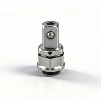 Heavy Duty Square Drive to Hex Adapter Heat Treated Steel Hex Bit Holder Adapter High Rotational Force Ratchet Socket Converter Locking Mechanism for Mechanics, Repairmen, DIY Enthusiasts, Auto Repair, Machinery Maintenance, Home Improvement