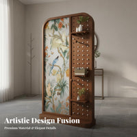 Multifunctional Partition Screen with Pegboard Multi-Functional Pegboard Room Divider Mobile Design Freestanding Decorative Screen No Assembly Required for Homeowners, Interior Decorators, Exhibitors, Home Office, Bedroom, Retail Stores, Exhibitions