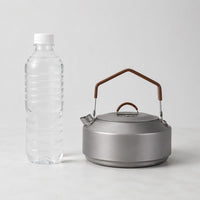 Titanium Cooker Outdoor Kettle For Camping Small Kettle Direct Fire Compatible Lightweight Titanium Kettle Matte Gray