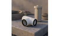 1.5-Inch Compatible Pool Hose Tee Connector Three-Port T-Shaped Hose Splitter with Sealing Rings Threaded Tee Connector 3-Way Water Circulation