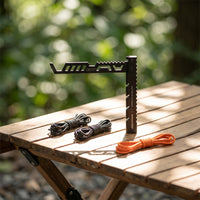 Fold-out Light Stand with Cords Lightweight Camping Light Stand Easy to Carry Hardware Sturdy for Campsite