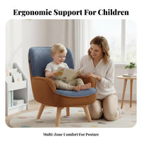 Removable and easy to clean Cover creatureShaped Floor Sofa With Armrests Plush animal Sofa Chair Foam Filled Kids Armchair Lowheight Design for Toddlers, Preschoolers, Girls, Bedroom, storytime corner, Playroom, Living Room