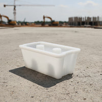 Interlocking Concrete Block Mold with Cores Non-Stick Masonry Block Mold Rectangular Concrete Form Reusable for Builders