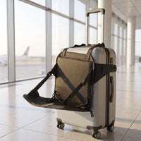 Kids Travel Luggage Seat with Harness Foldable Suitcase Seat Lightweight Sit-on Trolley Case for Young Children