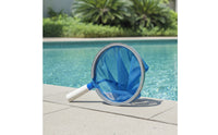 Fine Mesh Pool Skimmer Net with Aluminum Handle Liner-Safe Pool Hand Leaf Skimmer Net Lightweight Cleaning Tool Sturdy for Swimming Pools, Spas, Hot Tubs