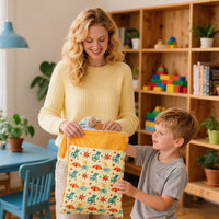 Portable Waterproof Travel Storage Bag for Kids' Clothes and Diapers with Cute Prints