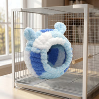 Thickened Flannel Canary Nest for Winter, Round Hand-Woven Canary Nest with Screw Mount, Warm Sleeping Bed for Parrots, Parakeets, Small Birds