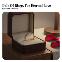 Couples Matching Band Long-Lasting Material Matching Couple Rings Polished