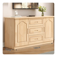 Floor Standing Storage Console Solid Wood TV Cabinet Modern Minimalist TV Stand Wood TV Table with Shelves Suitable for Living Room Furniture Bedroom Apartment