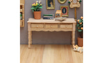 1:12 Scale Dollhouse Desk Miniature Wood Table Retro Style