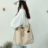 Travel Bag and Tote Bag for Daily Wear, Soft Nylon Material Backpack Womens School Bag, Green Canvas Crossbody Bag