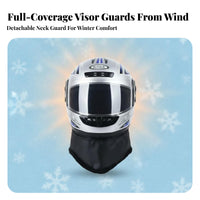Helmet with Neck Warmer Windproof Winter Warm Soft Lining Secure Headwear for Adults, Cold Weather Commuting, Outdoor, Adventure