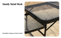 Foldable Mesh-Top Stand Lightweight Adjustable Mesh Camp Table Heat-Resistant Surface Camping Furniture for outdoor enthusiasts, outdoor mealkers, outdoor meal, Barbecue, BBQ