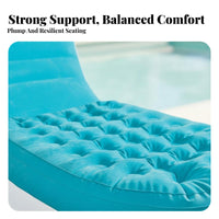 Foldable Inflatable Bean Bag Chair Easy to Inflate Inflatable Bean Bag Soft Flocking Lazy Sofa Long-Lasting for Students, Young Adults, Campers, Outdoor, Camping, Dorm Room, Travel