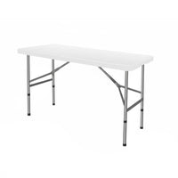 Foldable Design Plastic Folding Table Space Saving Rectangular Folding Table No Assembly Required Easy to Clean for Vendors, Campers, Outdoor, Market Stalls, Camping, Picnics