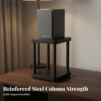 Adjustable Feet Desktop Speaker Stands Minimalist Design Bookshelf Speaker Stand Shock Absorbing Vibration Isolation Stand Heavy Duty for Home Theater Enthusiasts, Audiophiles, Living Room