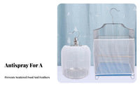 Reduces Mess Mesh Guard Keeps Floors Clean Mesh avian mesh sturdy Elastic Fit enclosure Skirt Airy material for Aviary, Indoors, Balcony, Living Room