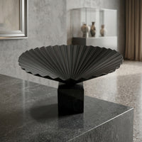 Pleated Fruit Bowl Modern Dish Stylish for Coffee Table