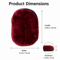 Faux Wool Car Wash Mitt Double Sided for Auto Detailing Scratch Safe Cleaning