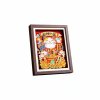 Dimensional Fortunate Cat Frame Good Luck Attraction Beckoning Cat Decoration Maneki-Neko Paper Art Great Gift Notion House