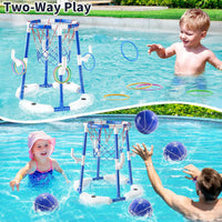 Water Basketball Pool Toy Set with Backboard and Balls
