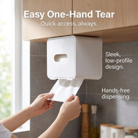 Cabinet Under Paper Towel Holder, Wall Mounted Dispensing Roll for Kitchen, No Drill Design, Lightweight & Space-Saving for Easy Access