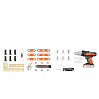 Matching Tools Pretend Play Tool Set Black and Orange Toy Tool Set Realistic Pretend Repair Kit Educational for Children