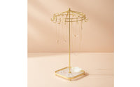 Detachable 18-Hook Jewelry Stand Large Capacity Jewelry Display with Tray Household Storage for Boutique