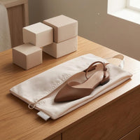 Slim Travel Shoe Bag Rectangular Zippered Shoe Bag Zipper Closure for Packing