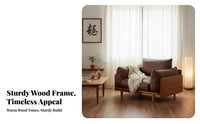 3-Seater Wooden Frame Sofa Removable and cleanable slipcovers Living Room Seating Modern Oriental Design Couch for Homeowners, Renters, Lounge Area, Office
