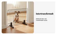 Freestanding Wire Pet Fence Expandable Design Indoor Enclosure Multiple Configurations Safety Gate for Dog Owners, Doorways, Living Room, Hallways