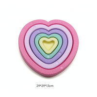 5 Pieces Foam-Like Heart-Shaped Stepping Stones Non-Slip Balance Stepping Stones Lightweight Toy Stable for Toddlers, Preschoolers, Kids, Playroom, Preschool, Sensory Room