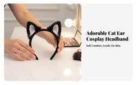 Cat Ear Headband Cute Design Faux Cat Ears Headband Furry Creature Ears Cute Design Cosplay Hair Hoop Soft & Comfortable