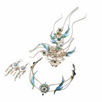 Peacock Hair Adornment Set Classical Design Traditional Chinese Attire Headpiece Set Traditional Chinese Attire Hair Jewelry