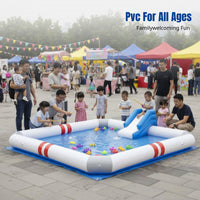 Outdoor Inflatable Pool, Large Pool for Adults & Kids, Thick Water Play Area, Fishing Pond